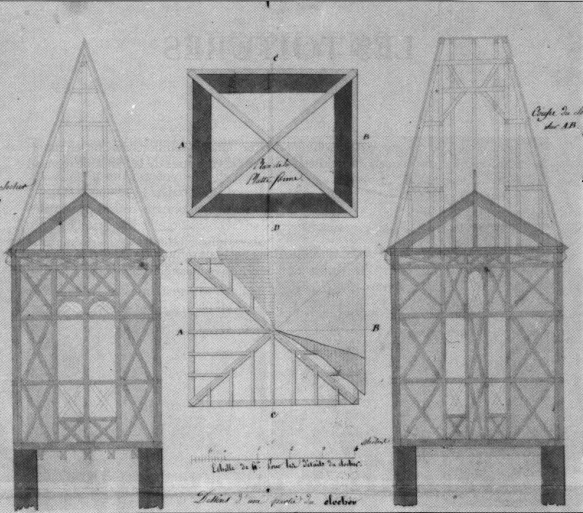 PLAN DE REFECTION DU CLOCHER EN 1818