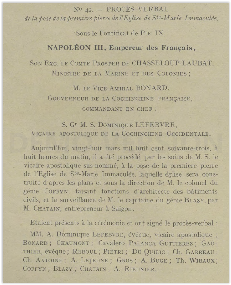 C:\Users\CHAPLAIN\Desktop\PREMIERES EGLISES\1863 26 07  TROISIEME EGLISE OU PREMIERE CATHEDRALE\3 1863 03 28 1859-1865 documents pour servir à l'histoire de Saigon P 374.PNG