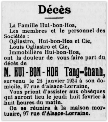 C:\Users\CHAPLAIN\Desktop\HUI BON HOA\1934 02 06 LA DEPECHE D'INDOCHINE FAIRE PART DECES HUI BON HOA .PNG